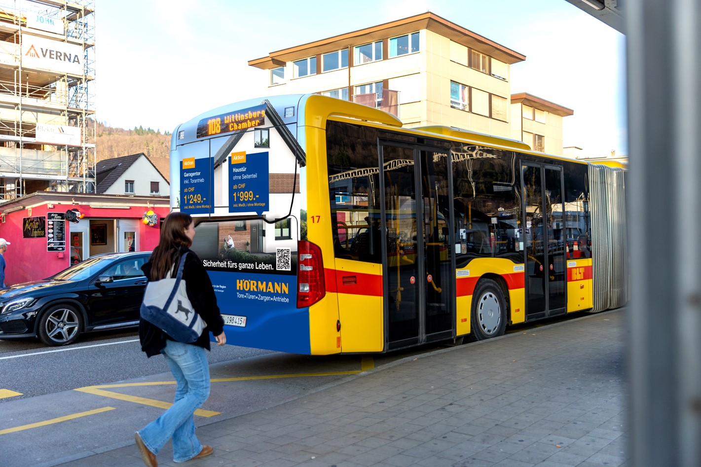 Publicité à l'arrière des bus